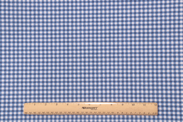 PK Lifestyles Gingham Printed Cotton Drapery Fabric in Porcelain