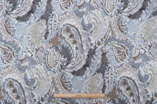 Mill Creek Carlisia-Sussex Printed Cotton Drapery Fabric in Delft