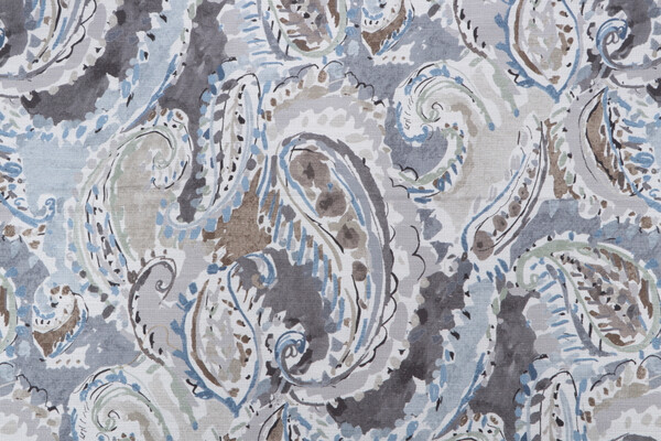 Mill Creek Carlisia-Sussex Printed Cotton Drapery Fabric in Delft