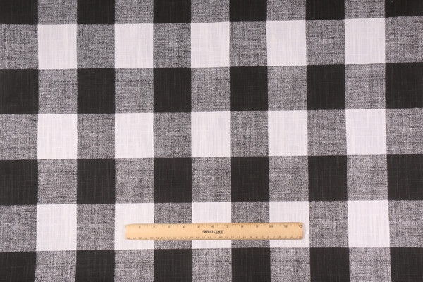 Click for 2.75 Yards Premier Prints Anderson - Slub Canvas Printed Cotton Drapery Fabric in Black Premier Prints Anderson - Slub Canvas Printed Cotton Drapery Fabric in Black