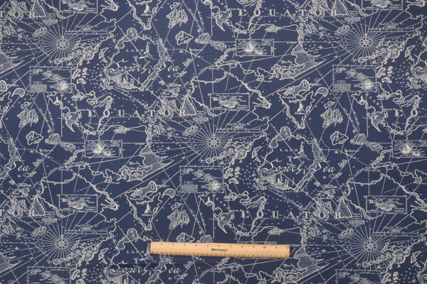 Tommy Bahama South Seas Printed Polyester Outdoor Fabric in Nautical