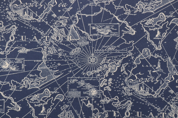 Tommy Bahama South Seas Printed Polyester Outdoor Fabric in Nautical