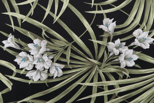 Magnolia Home Sea Island Printed Polyester Outdoor Fabric in Tuxedo