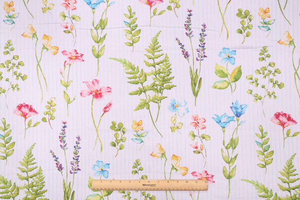 Covington Giardini Printed Cotton Twill Drapery Fabric in 888-Spring