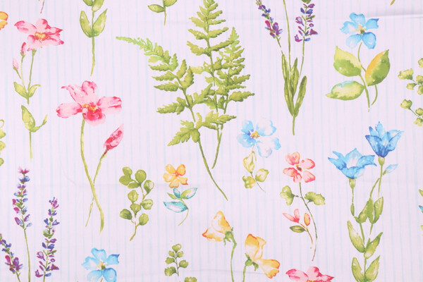 Covington Giardini Printed Cotton Twill Drapery Fabric in 888-Spring