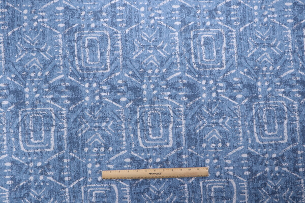 Mill Creek Taranis-Paramount Printed Cotton Drapery Fabric in River