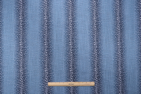 Premier Prints Antelope-Slub Canvas Printed Cotton Drapery Fabric in Peacoat