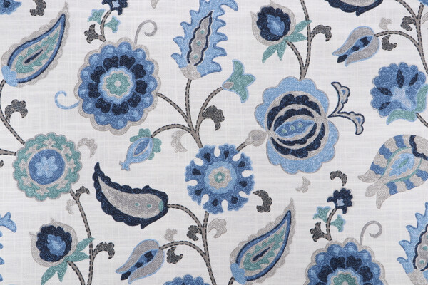 Kaufmann Samira Printed Drapery Fabric in Capri