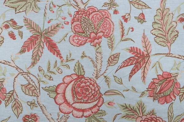 Thibaut Fanfare F96751 Printed Drapery Fabric in Blue