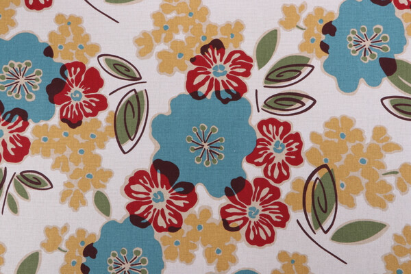 Click for 2.25 Yards Magnolia Home Floral Printed Cotton Drapery Fabric in Primary Magnolia Home Floral Printed Cotton Drapery Fabric in Primary