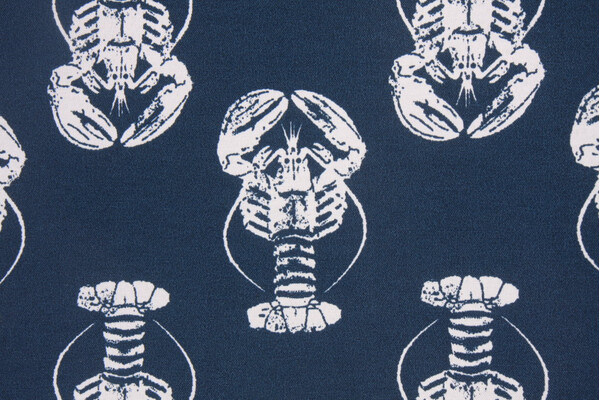 Premier Prints Lobster Printed Poly Outdoor Fabric in Oxford