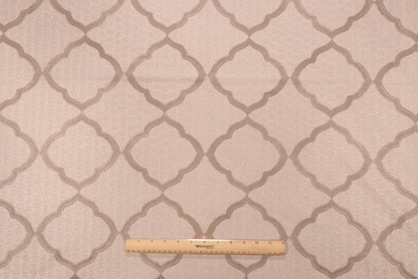 Richloom Platinum Collection Capricorn Embroidered Drapery Fabric in Linen