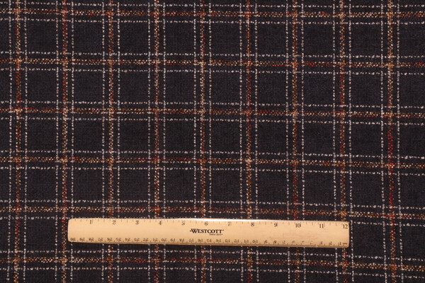 PK Lifestyles Glendale Plaid Chenille Upholstery Fabric in Raven