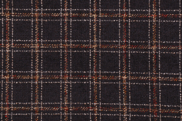 PK Lifestyles Glendale Plaid Chenille Upholstery Fabric in Raven