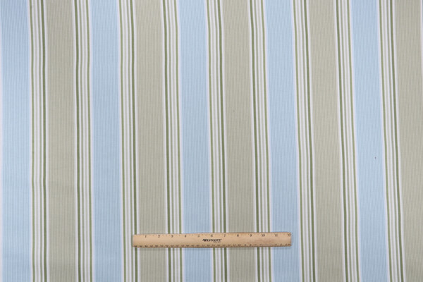 Waverly Pillar Printed Cotton Drapery Fabric in Mist