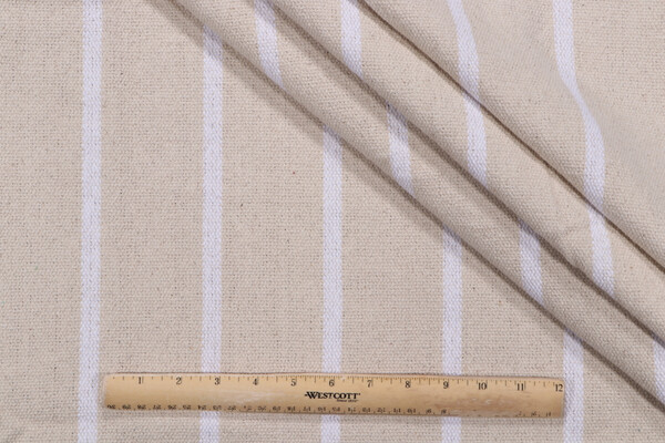 Stof France St. Trop Woven Upholstery Fabric in Blanc