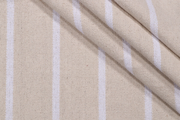 Stof France St. Trop Woven Upholstery Fabric in Blanc