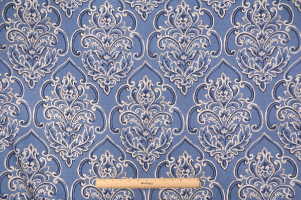 Duralee 21060-William Printed Drapery Fabric in 99-Blueberry