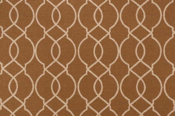 Phifer Geobella Linked Scroll Woven Olefin Outdoor Fabric in Antique Gold