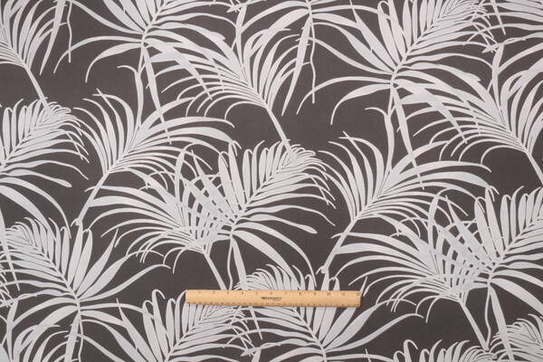Premier Prints Cabrillo Printed Polyester Outdoor Fabric in Falcon Grey