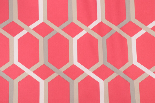 Richloom Radiance Printed Polyester Drapery Fabric in Coral