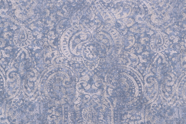 Mill Creek Pleasantdale Printed Cotton Drapery Fabric in Windsor Blue