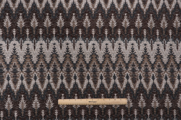 Mountain High Woven Chenille Upholstery Fabric in Chocolate