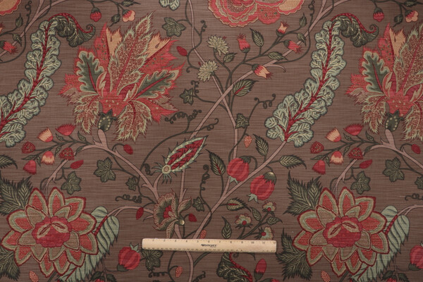 Thibaut Dorchester F93351 Printed Drapery Fabric in Camel