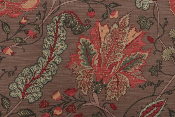 Thibaut Dorchester F93351 Printed Drapery Fabric in Camel