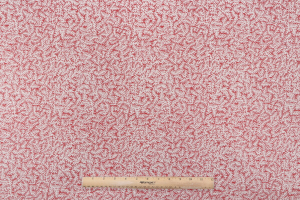 Heidi Woven Upholstery Fabric in Red Coral