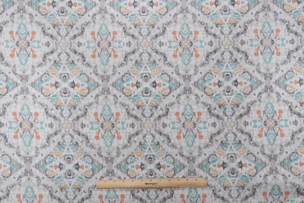 Kelly Ripa Home Seen & Heard Printed Cotton Drapery Fabric in Shell