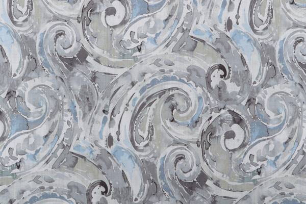 Mill Creek Vanden-Riverpark Printed Cotton Drapery Fabric in Frost