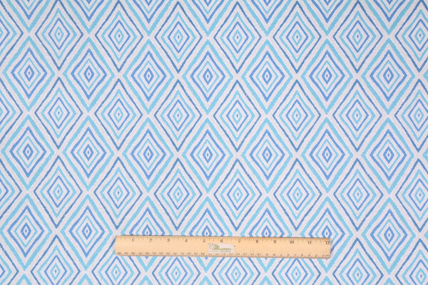 Valle - Paramount in Marine Printed Cotton Drapery Fabric by Mill Creek