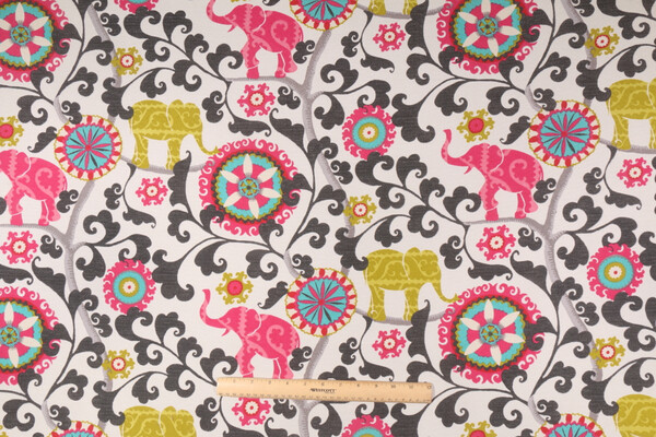 PK Lifestyles Menagerie Printed Polyester Outdoor Fabric in Spectrum