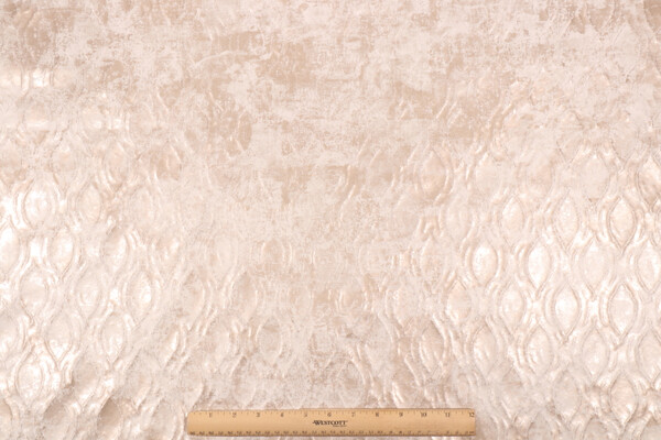 PK Lifestyles Dominique Damask Decorator Fabric in Champagne