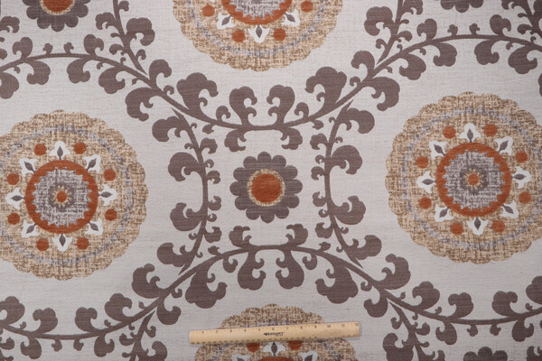 Leslie PT164 Woven Chenille Upholstery Fabric in Amber