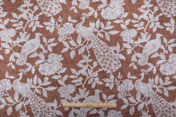 Click for 4 Yards Magnolia Home Birdsong Printed Cotton Drapery Fabric in Cinnamon Magnolia Home Birdsong Printed Cotton Drapery Fabric in Cinnamon