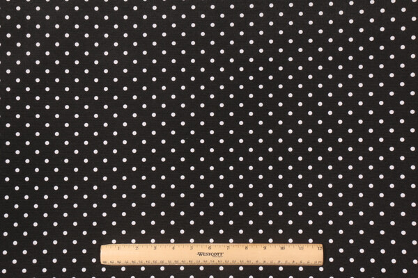Premier Prints Mini Dot Printed Poly Outdoor Fabric in Black