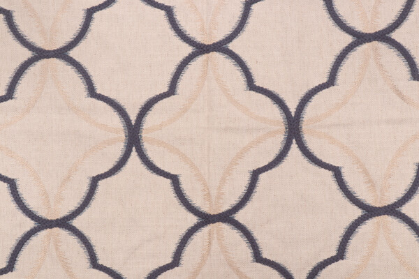 Valiant Fabrics Tempo Embroidered Drapery Fabric in Nautic
