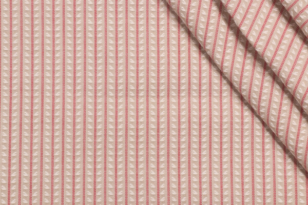 PK Lifestyles Linear Leaves Woven Decorator Fabric in Berry