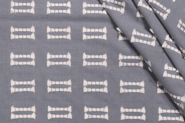 PK Lifestyles Tassel Emb Drapery Fabric in Seaside