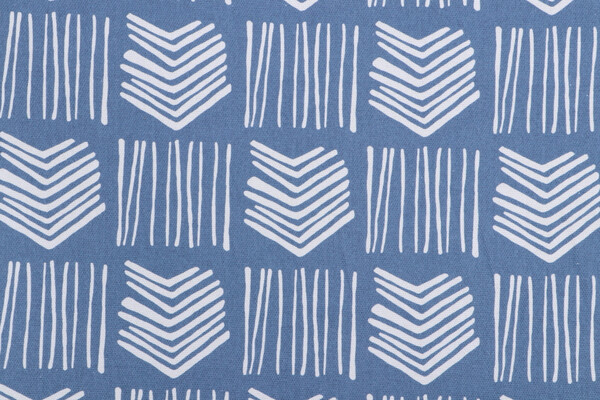 Belle Maison Wythe Printed Cotton Drapery Fabric in Harbor