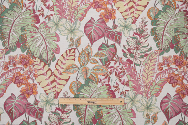 Covington Rainforest Tapestry Upholstery Fabric in 354-Fruit Punch 