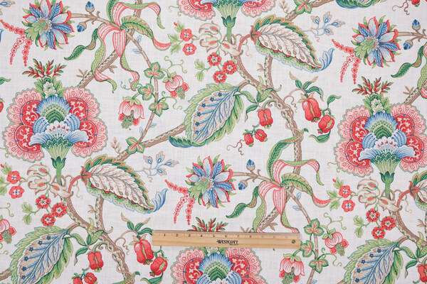 Covington Leicester Printed Cotton Drapery Fabric in 100-Multi 