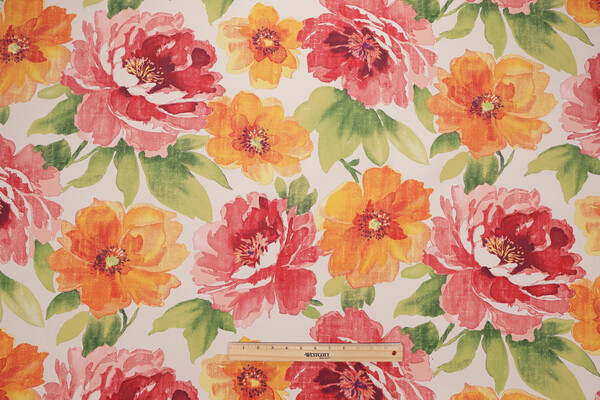 Richloom Solarium Muree Printed Polyester Outdoor Fabric in Primrose 