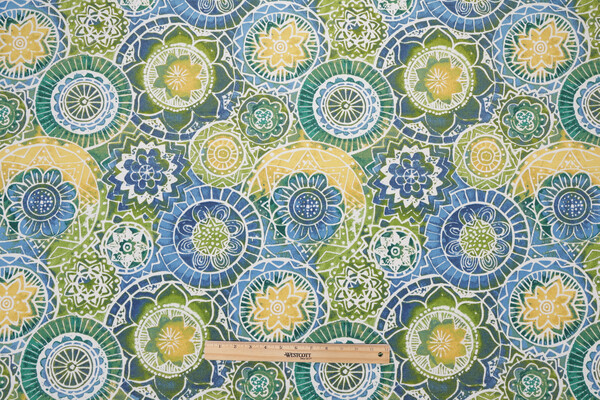 Bryant Fabrics Omnia Printed Polyester Outdoor Fabric in Lagoon 