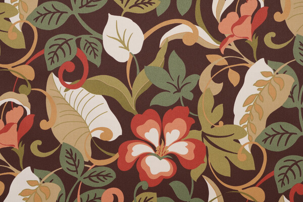 Richloom Coventry Printed Polyester Outdoor Fabric in Cafe 