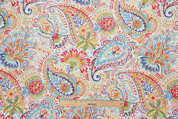 Richloom Solarium Gilford Printed Polyester Outdoor Fabric in Festival 