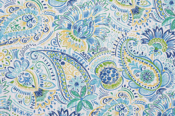 Richloom Solarium Gilford Printed Polyester Outdoor Fabric in Baltic 