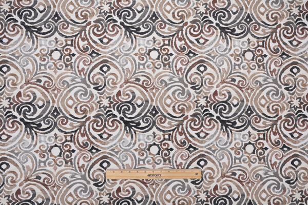 Bryant Fabrics Corinthian Printed Polyester Outdoor Fabric in Driftwood 